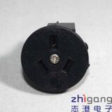 台湾 AC电源座 中国插座圆形 国标接线插座 纯铜USP电源插座