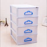 收纳盒（包邮）透明办公桌面储物盒抽屉式多层环保创意整理箱柜