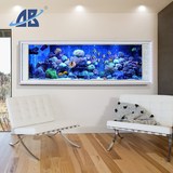 欧宝创意方形生态中型壁挂1.2米 大型鱼缸包边观赏玻璃水族箱欧式