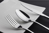 高档不锈钢刀叉勺三件套装 西餐餐具 牛排刀叉 西式餐刀叉两件套