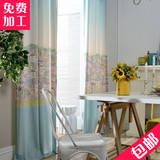 爱琴海窗帘现代简约涤棉印花半遮光客厅卧室阳台北京上门测量安装