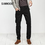 Simwood男装男装加厚款新款加绒修身直筒男士保暖休闲裤男裤子