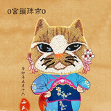 日本复古软妹萌原宿喵星人串珠珠绣零钱包立体猫咪包亲子包手拿包