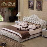 免费送装 欧式床1.8米 双人床 法式床 卧室真皮床公主床实木家具