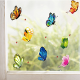 蝴蝶 小点缀精美装饰贴纸贴画 橱柜冰箱洗手间搭配 可移除小墙贴