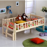 特价实木儿童床男孩女孩床带护栏单人床松木小童床1米床公主床