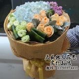 鲜花速递告白纪念日生日鲜花玫瑰绣球花福州花店送花上门高端花束