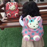 韩国儿童小兔书包 幼儿园书包1-3岁女童韩版帆布小班宝宝双肩背包