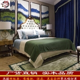 新中式实木床家具双人床现代美式欧式家具水曲柳婚床1.8/1.5米床