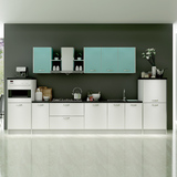 haier海尔整体定制一体橱柜订制厨柜厨房间现代简石英石定做 蓝调
