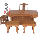 茶桌椅组合非洲花梨木战国将军台功夫茶桌茶台实木仿古中式家具