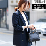韩国代购2016春装新款韩版气质显瘦小西装女士中长款休闲西服外套