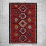 印第安民族风格地毯/kilim rug/纯手工编织平织羊毛地毯