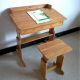 楠竹新款书架桌升降椅学生课桌书桌写字台桌子椅子桌椅斜面学习桌