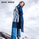 【明星同款】Basic House/百家好休闲字母印花时尚大衣HPCA625A