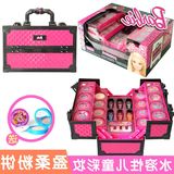 儿童芭比化妆品彩妆盒公主表演玩具女孩化妆多功能手提箱
