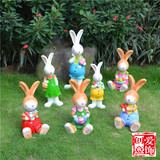 树脂工艺品房地产幼儿园花园庭院户外园林景观装饰摆件卡通兔子