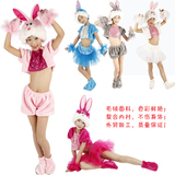 小白兔动物演出服装幼儿粉兔舞蹈表演服装儿童小兔子卡通造型服