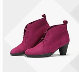 法国achette雅氏 9HM2  2015秋冬新款头层牛皮女鞋高跟粗跟女靴
