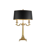 默谷|欧式北欧黑色灯罩双头全铜台灯 现代美式别墅客厅卧室床头灯
