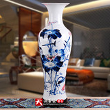 景德镇陶瓷器花瓶名家手绘落地大号客厅1米1.2米摆件家居装饰礼品
