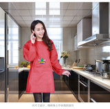 特价韩版成人女士长袖罩衣爱家厨房清洁餐厅工作高档加厚纯棉围裙