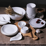 方形套装自由搭配 家用无铅出口碗盘碟纯白色无铅骨瓷陶瓷器餐具