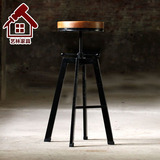 餐椅吧台椅 吧凳 酒吧椅 复古升降高脚凳 北欧复古工业设计铁艺