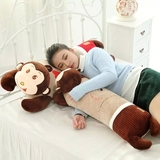 可爱猴子睡觉抱枕公仔布娃娃创意枕头靠垫儿童毛绒玩具生日礼物女
