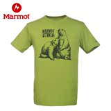 Marmot/土拨鼠速干短袖t恤男夏季圆领薄款户外透气排汗印花60660