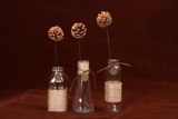 麻绳系列zakka玻璃花瓶 文艺透明小花瓶 桌面小摆件花盆水培花器