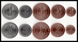 卡塔尔5枚一套硬币 未流通套币 外国钱币 硬币