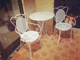 欧式铁艺庭院桌椅组合 三件套咖啡桌椅 户外休闲椅 小圆桌茶几