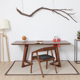 北欧宜家实木餐桌椅组合现代简约小户型餐桌工作台电脑桌创意家用