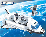 积木飞机太空宇宙飞船模型拼装塑料拼插玩具益智男孩6-8-10岁礼物