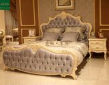 美式床欧式床实木床1.8米双人床橡木床简约真皮床新古典创意家具