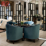 欧式售楼处部洽谈桌椅沙发组合新古典酒店家具签约接待休闲椅组合