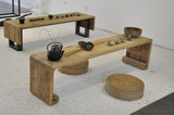 禅意中式家具免漆老榆木卷案茶桌 老榆木抄经案条案桌子实木会所