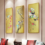 中式装饰画客厅卧室现代挂画沙发背景墙画玄关壁画过道竖版花鸟画