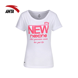 安踏女装短袖2015夏季新款正品白色纯棉针织上衣运动T恤16528153