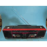 新款热卖老式手提录音机 日本产夏普牌 老收录机双喇叭收音机 红