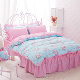 床上四件套纯棉1.5 1.8 2.0m床裙式全棉公主风床罩款韩式韩版床单