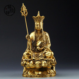 铜欣祥 开光纯铜地藏王菩萨像 地藏王铜佛坐像佛教用品工艺品摆件