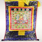 西藏藏传佛教用品 镀金(烫金）唐卡佛像 释迦牟尼佛35佛 长130cm
