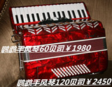 鹦鹉牌手风琴60贝司 34键/823，60BS  34Key(2个颜色）96BS,120BS