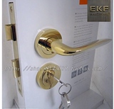 德国EKF现代风格房门锁 亮金色分体门锁金色门锁室内房门锁