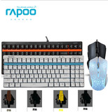 包邮+豪礼 雷柏V500/V20机械游戏键盘鼠标套装电竞游戏87键盘