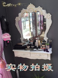 壁挂梳妆台简约浴室镜欧式影楼化妆镜韩式卧室小户型化妆台桌子