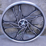 16寸18寸20寸铝合金自行车一体轮组钢圈轮圈车圈公路车轮组紫荆轮