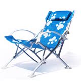 钓鱼靠背椅子铝合金折叠椅便携式沙滩折叠椅 户外折叠躺椅 红色